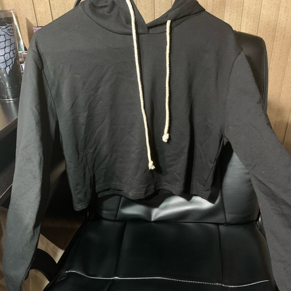 Crop top hoodie sweater